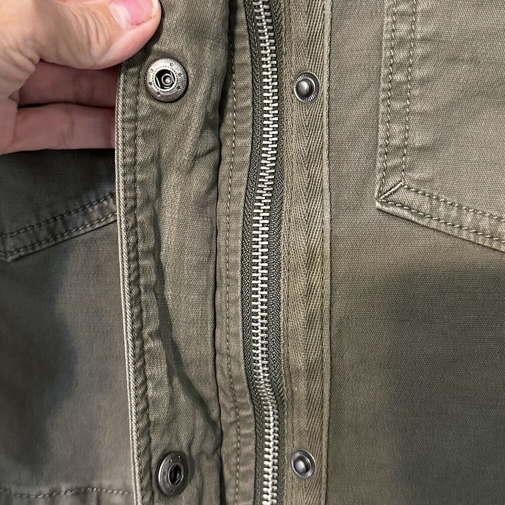LUCKY BRAND Olive Utility Jacket Womens S Zipper & Snap Close Multi-pocket - Picture 11 of 16